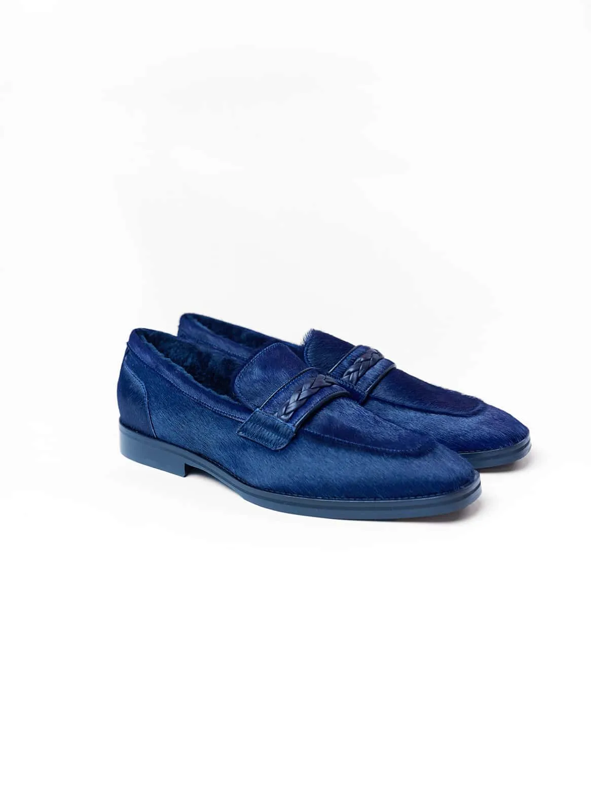 Alfonso loafer with lambskin lining in blue
