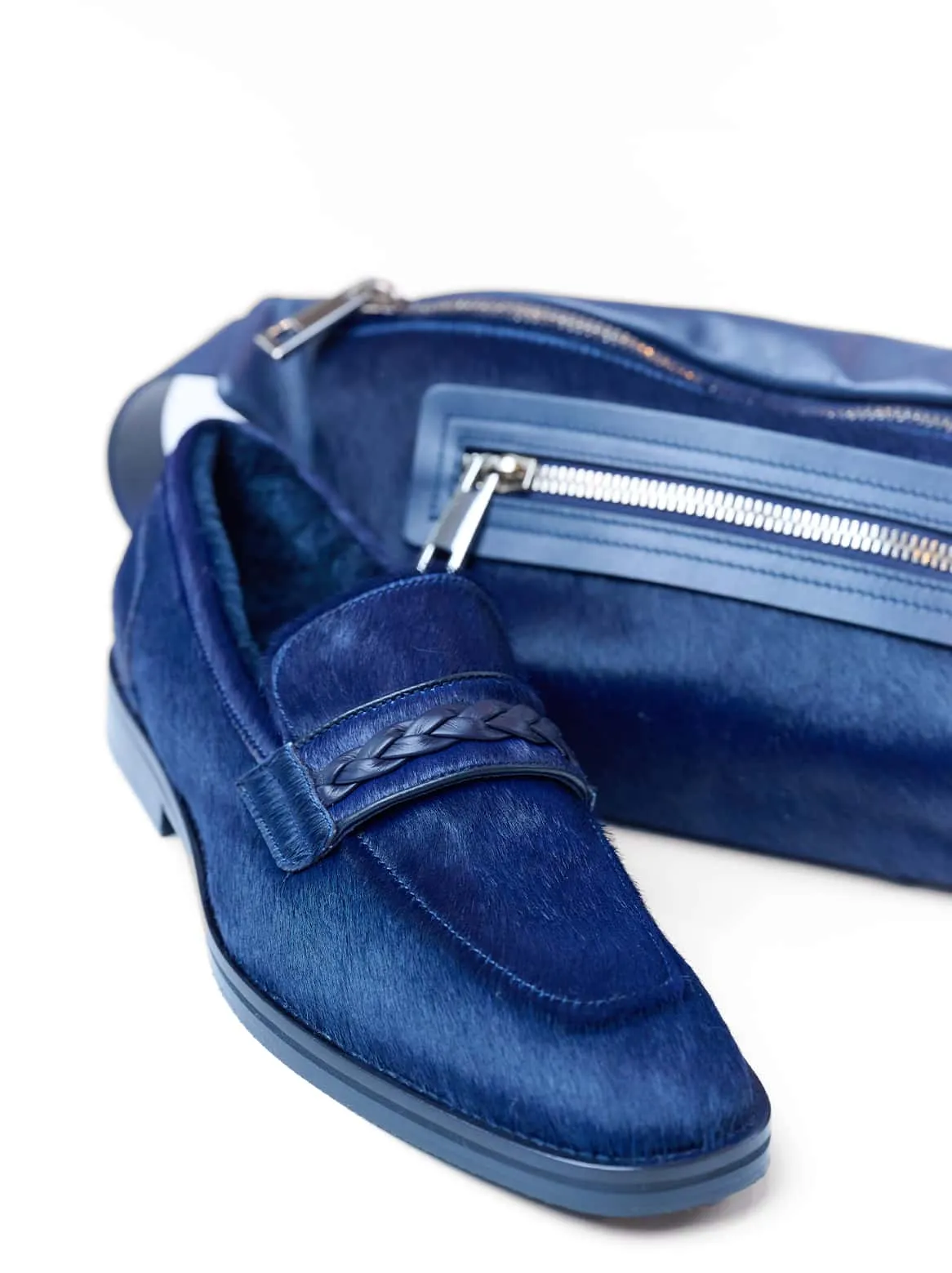Alfonso loafer with lambskin lining in blue