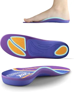 Arch Inserts, QBK Shoe Comfort Inserts Women and Men Suitable for Flat Feet, High Arch, Use for Walking, Hiking M