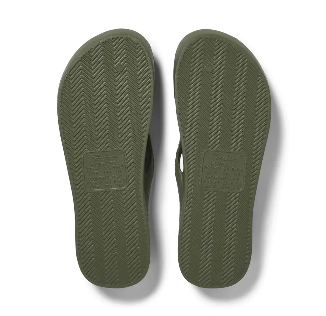 Archie’s Khaki-Arch support jandals