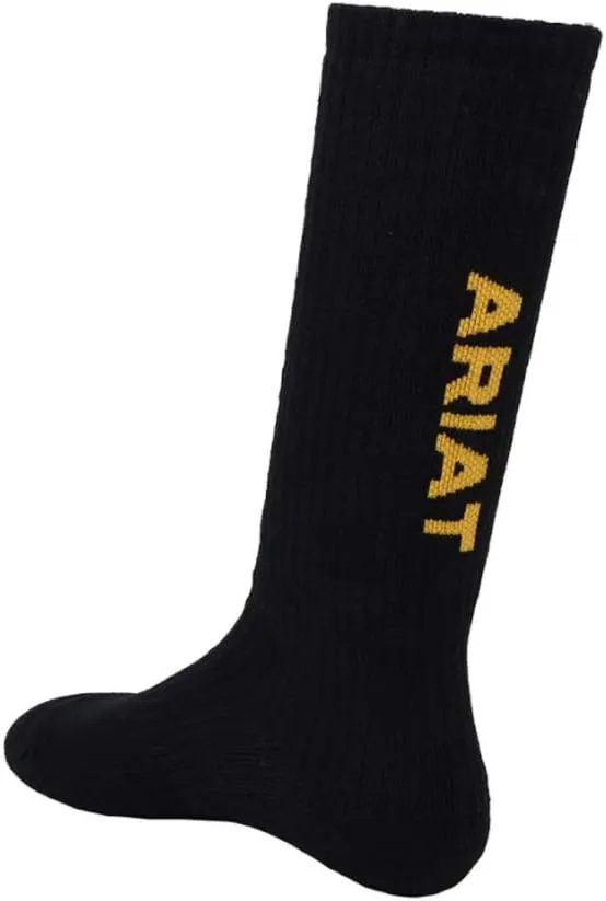 ARIAT Men's Cotton 3-Pair Pack Arch Support Reinforced Mid-Calf Socks
