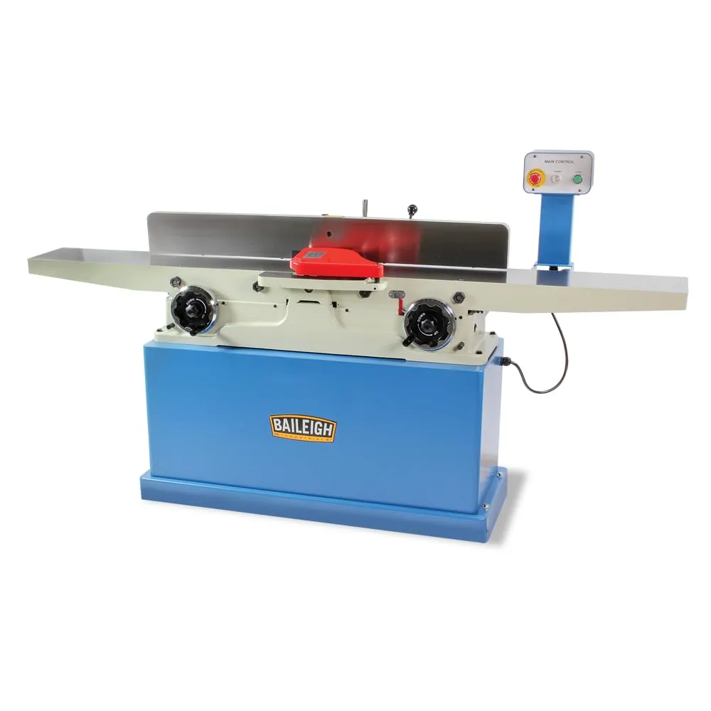 Baileigh 8-Inch Parallelogram Jointer, Three-Knife Cutterhead, 3 HP, 1Ph 220V (IJ-883P)