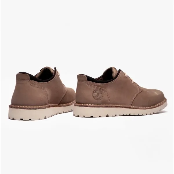 Barbour ACER Mens Leather Derby Shoes Buff