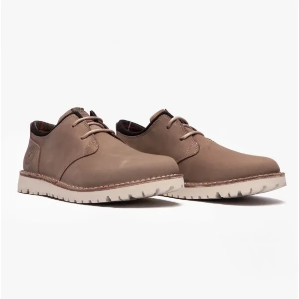 Barbour ACER Mens Leather Derby Shoes Buff