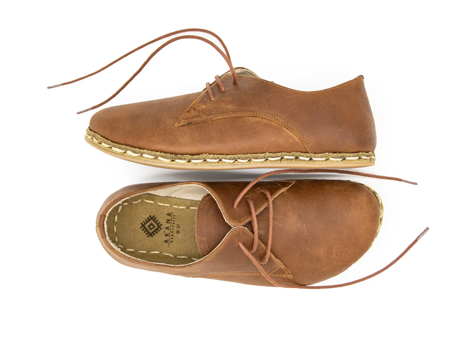 Barefoot Derby Shoes Tan