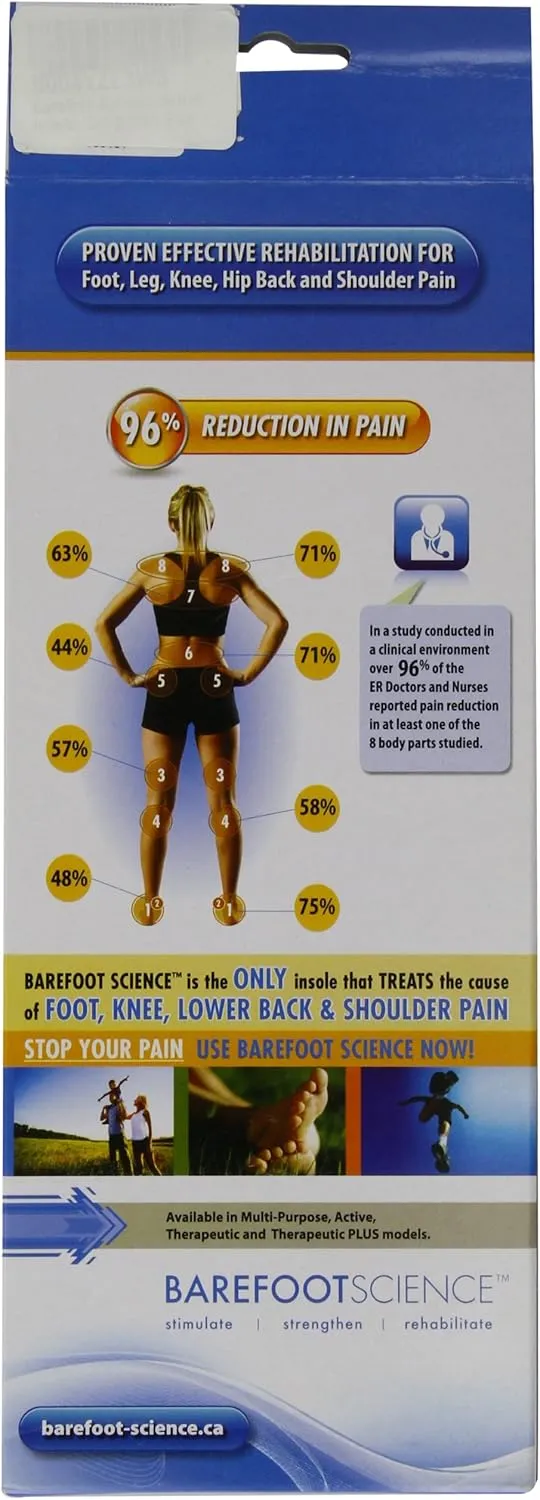 Barefoot Science Active Insole, 3/4 Small - (M 5-7.5 W 8-9.5)