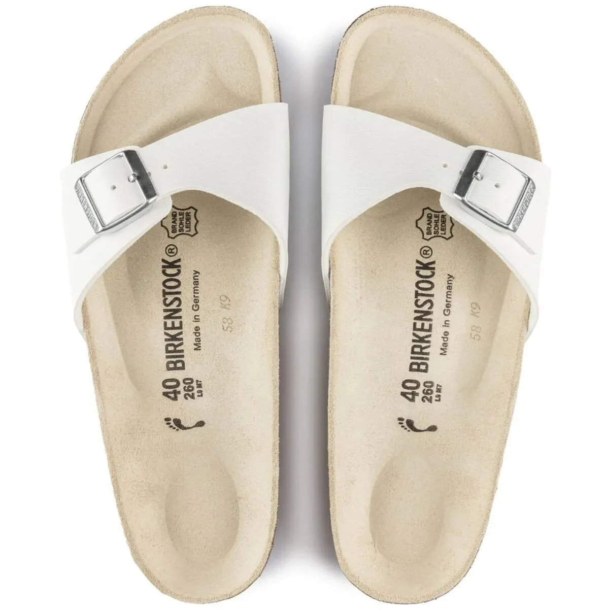 Birkenstock Unisex Madrid Sandal - Birko Flor White