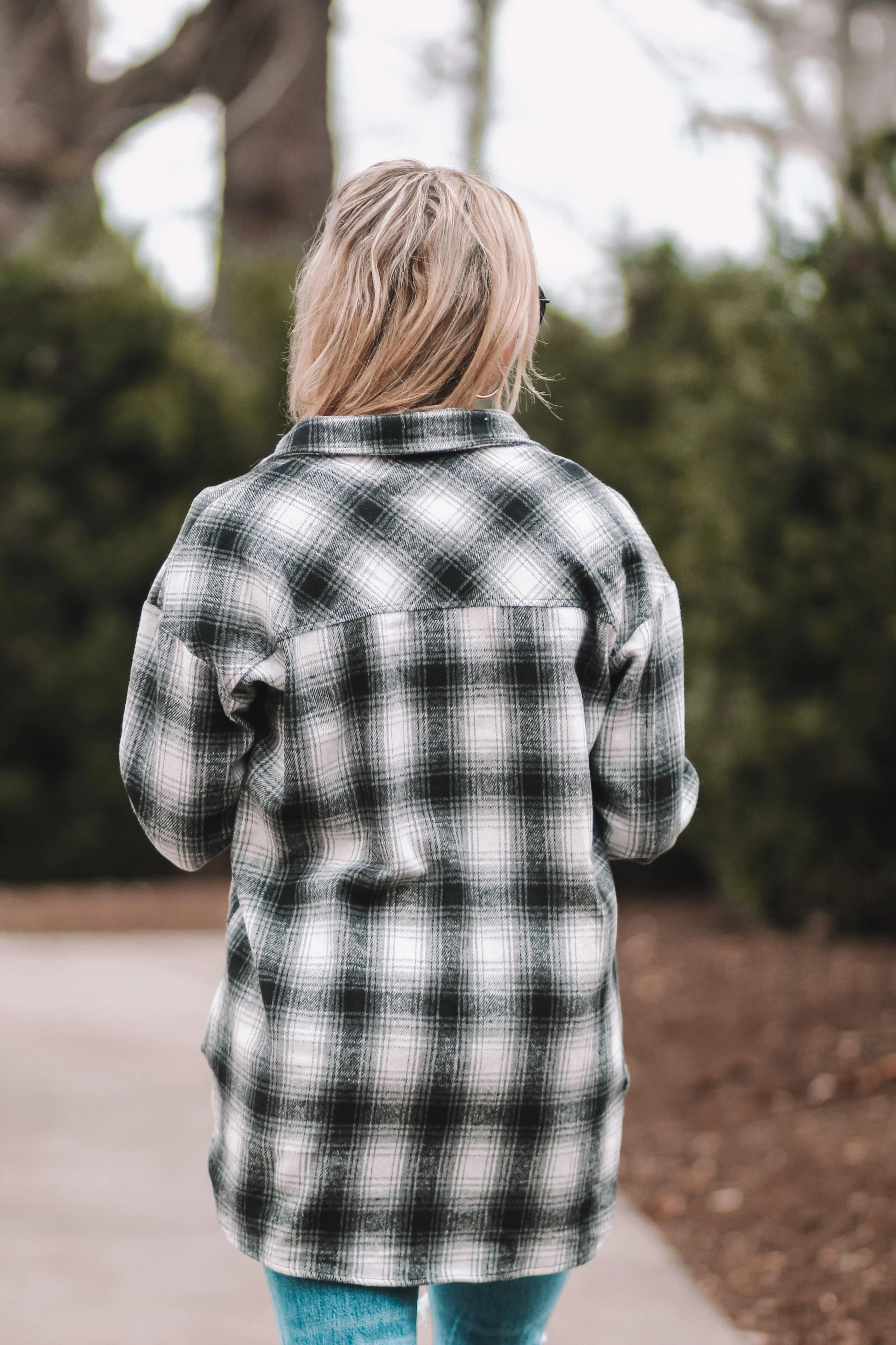Black & Ivory Plaid Brushed knit Flannel
