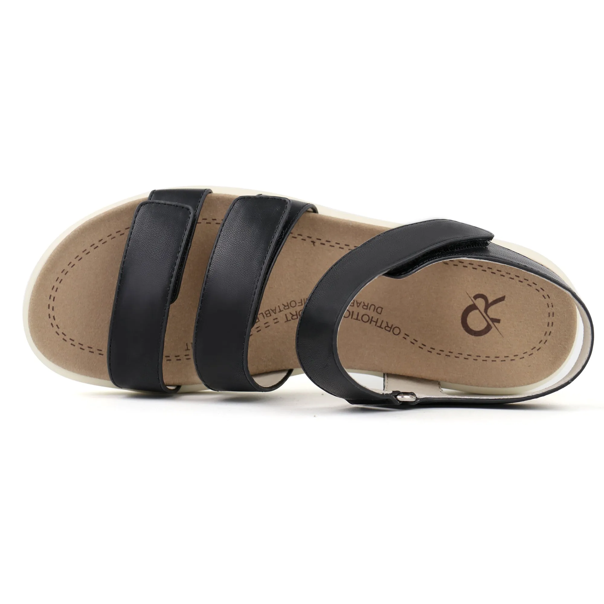 Black Arch Support Sandals-Kitty