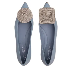 Bonnie Sky Leather Ballerina Flats