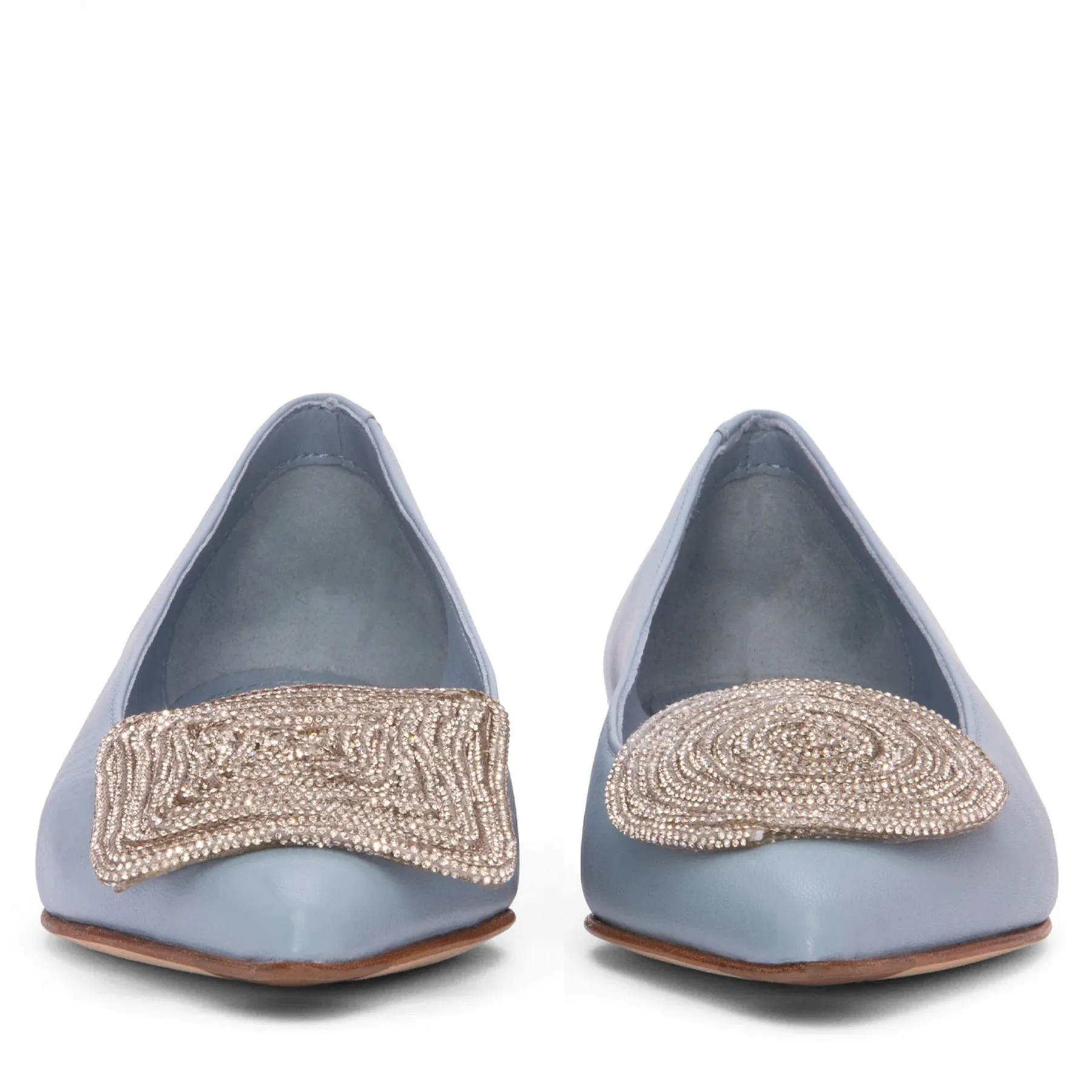 Bonnie Sky Leather Ballerina Flats