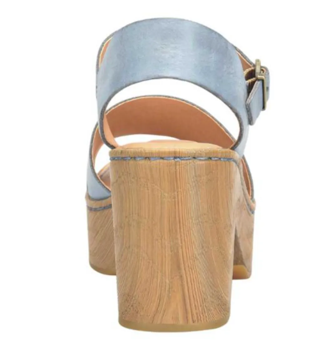 BORN Lucca Platform Sandal Dark Blue