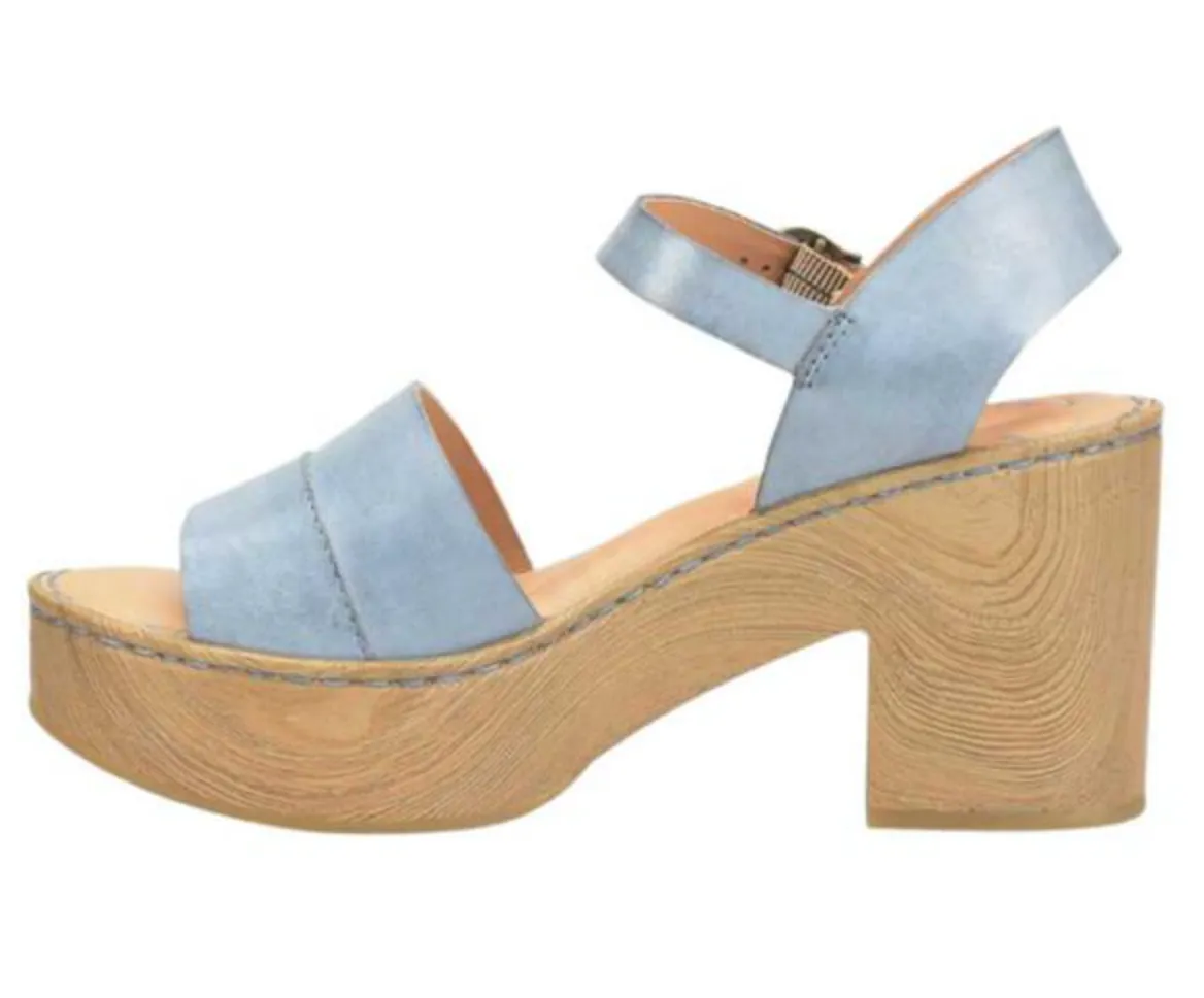 BORN Lucca Platform Sandal Dark Blue