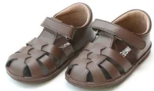 Boys Mack Leather Fisherman Sandal Brown (Baby/Toddler)