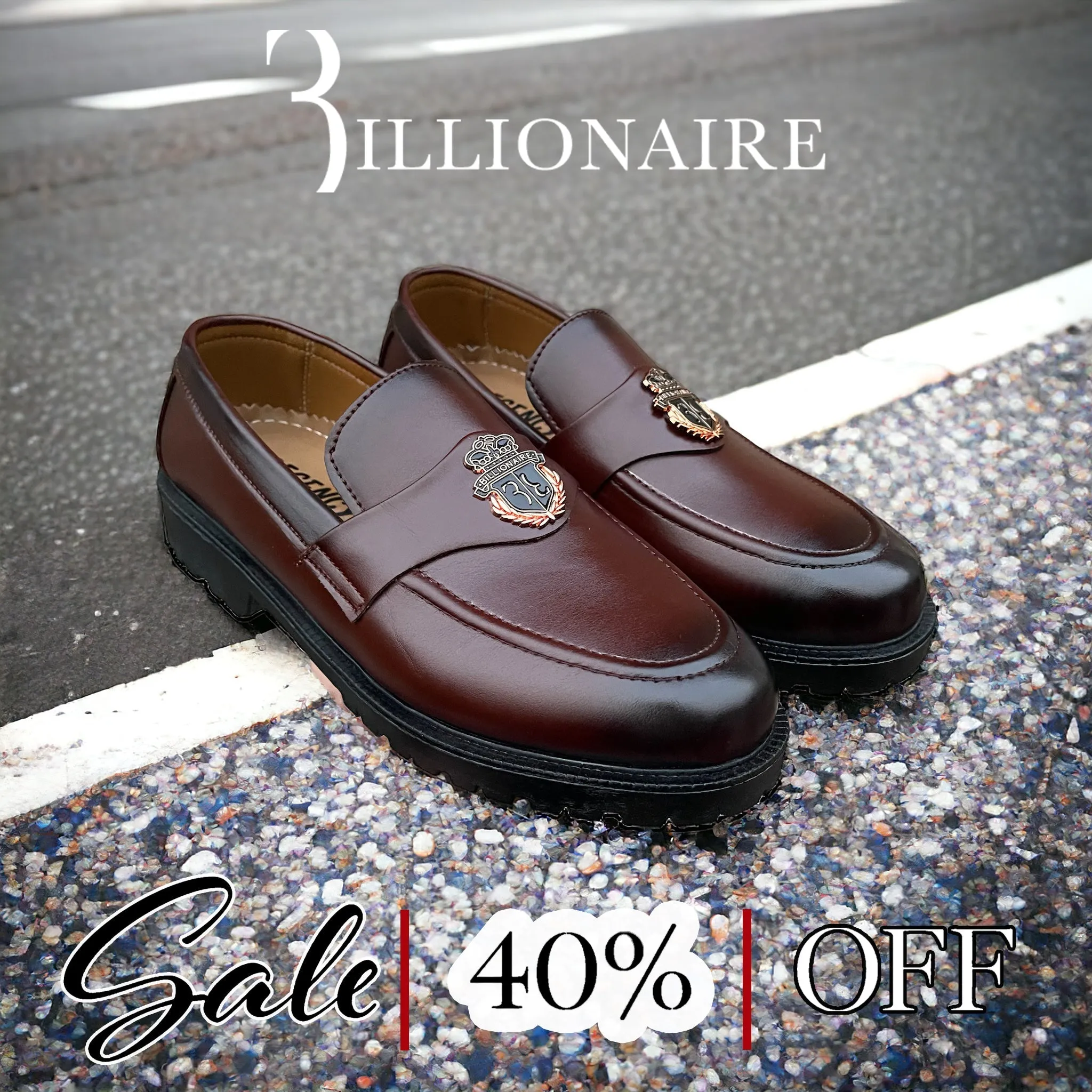 Brown Billionaire Patent Loafers BL-700