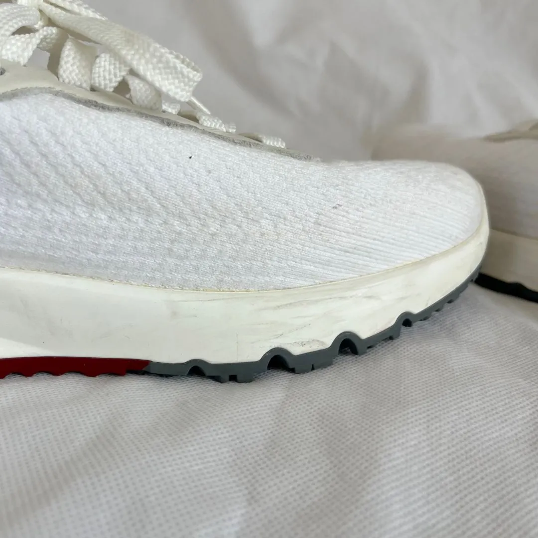 Brunello Cucinelli White Knit Lace Up Sneaker Shoes, 43