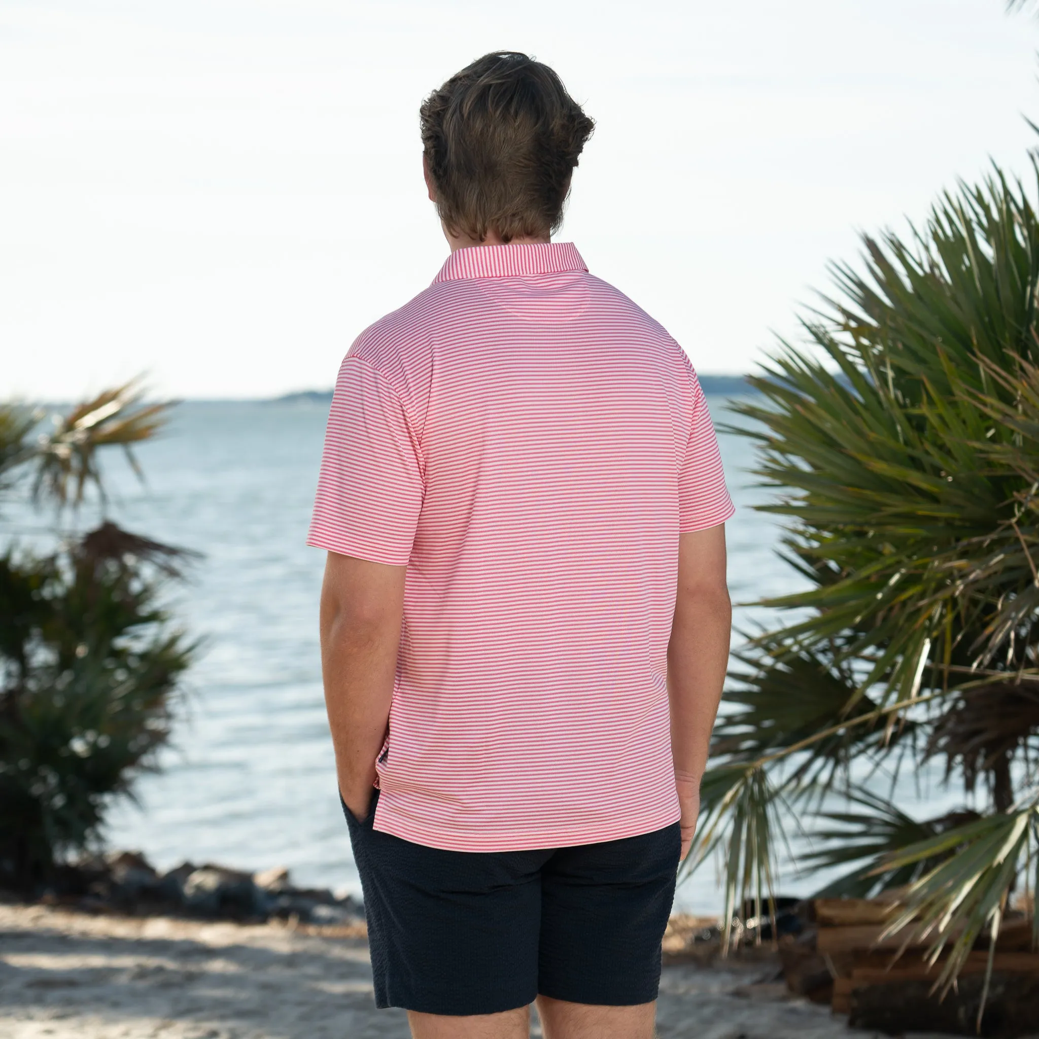 Bubblegum Slipknot Pique Feedstripe Polo