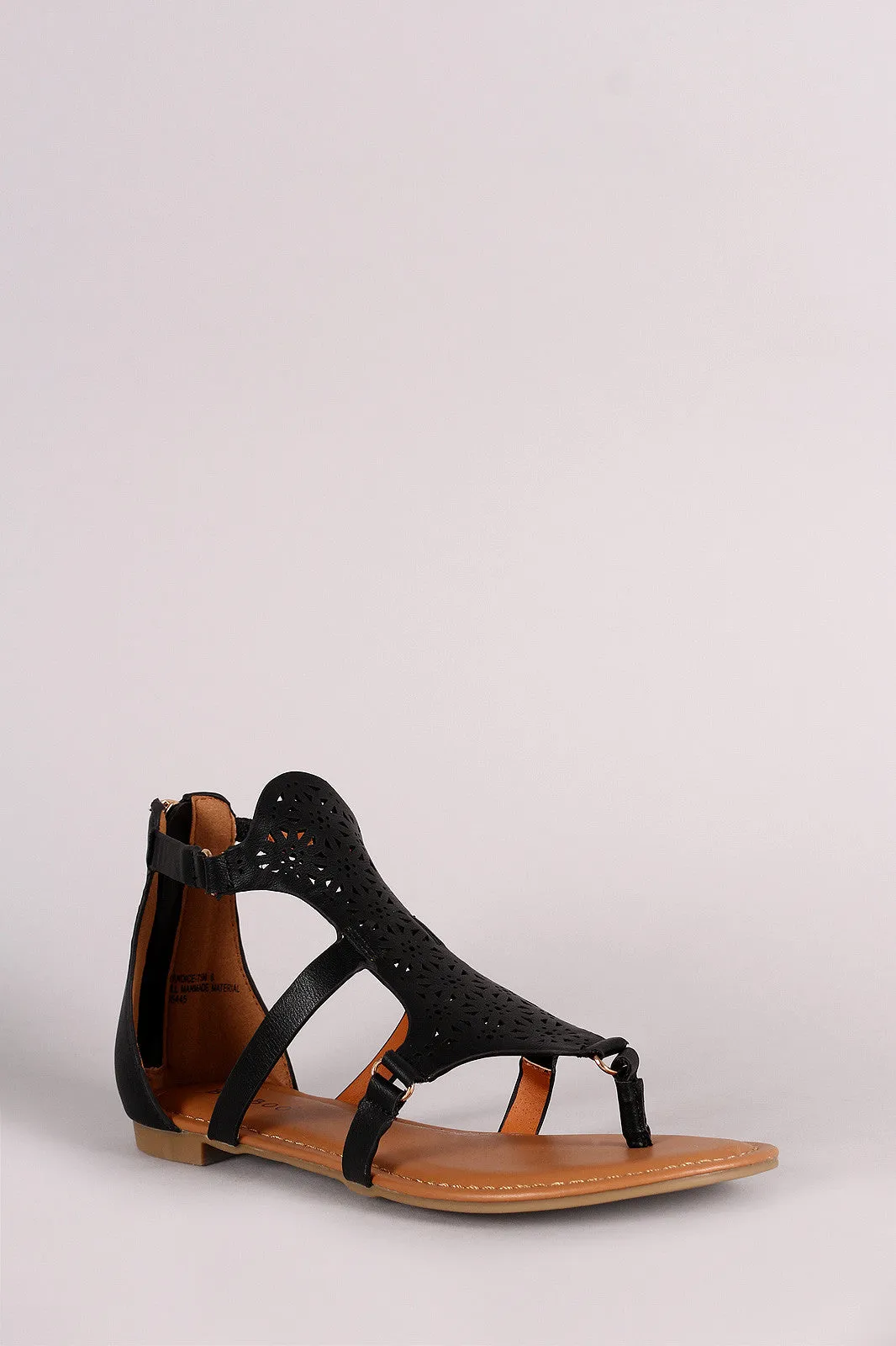 Bulk pricing Gladiator Expedited shipping Sandal Thong Flat Bamboo Perforated