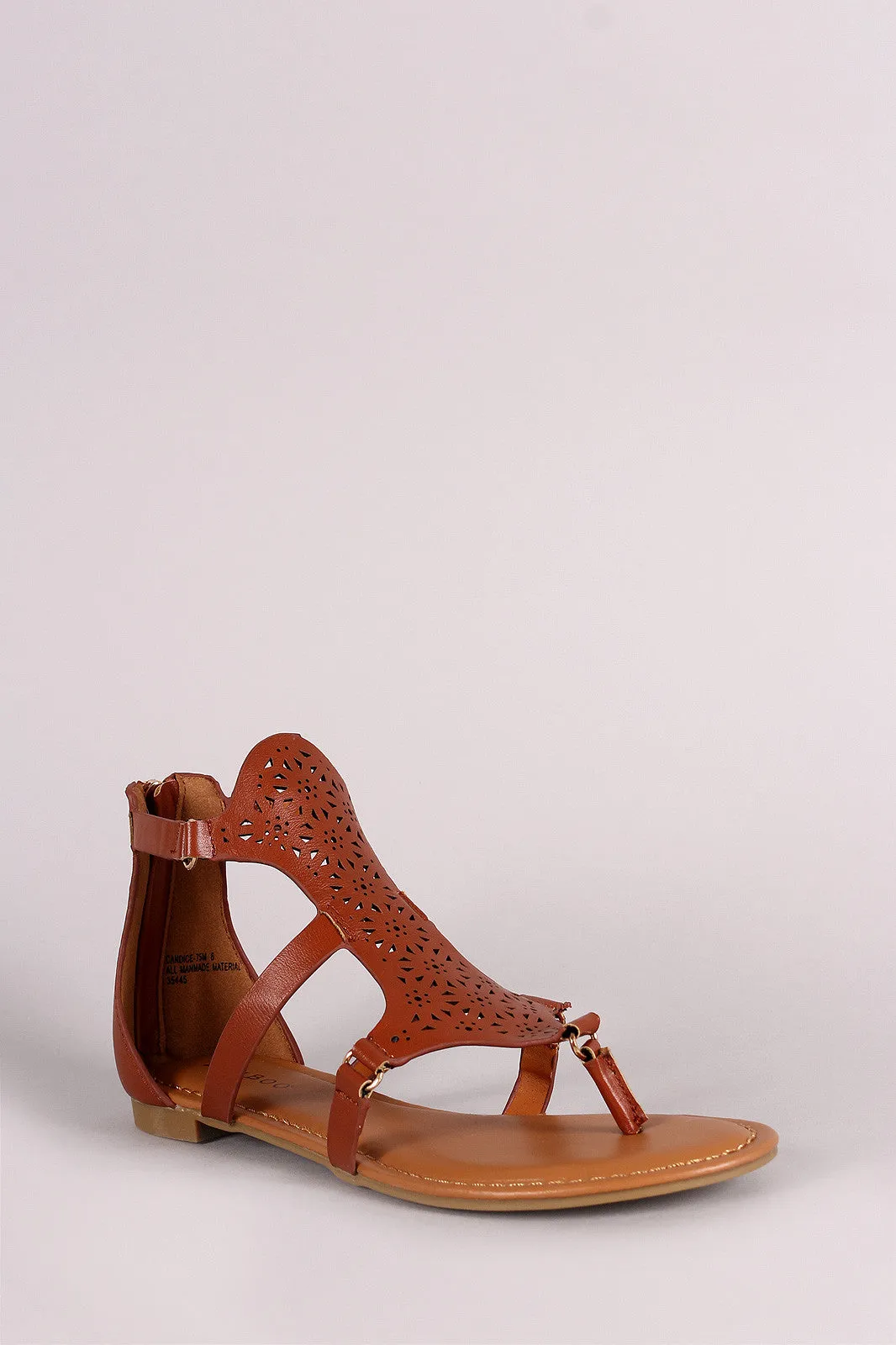 Bulk pricing Gladiator Expedited shipping Sandal Thong Flat Bamboo Perforated