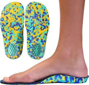 Camo Comfort Childrens Insoles for Kids with Flat Feet Who Need Arch Support by KidsSole (Toddler Sizes 5-9)
