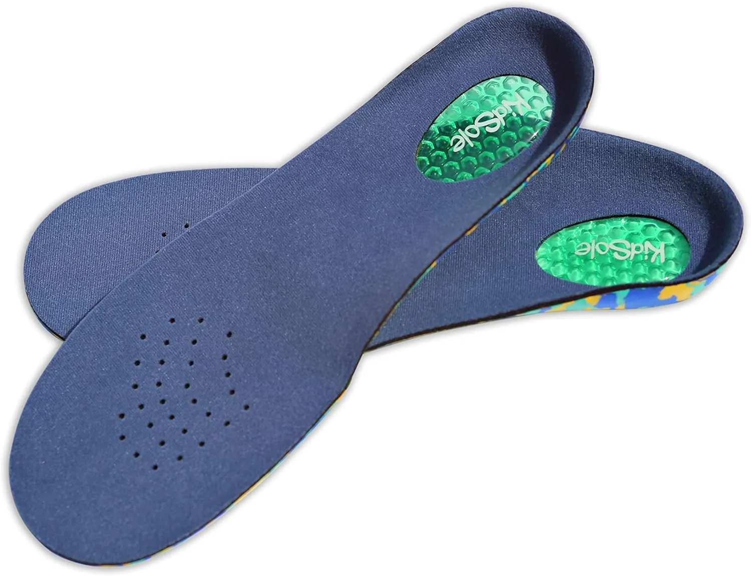 Camo Comfort Childrens Insoles for Kids with Flat Feet Who Need Arch Support by KidsSole (Toddler Sizes 5-9)