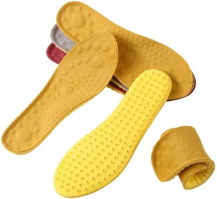 Casual Men's and Women's Insole Thermal Insole Sweat-Absorbing Shock Absorbing Plus Velvet Insole(35-36)