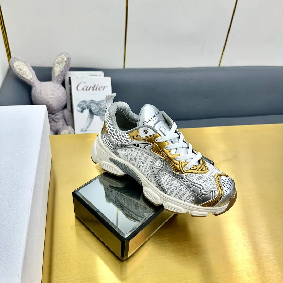 CD Chrono Sneaker 40mm In Gold Mesh Fabric  994578