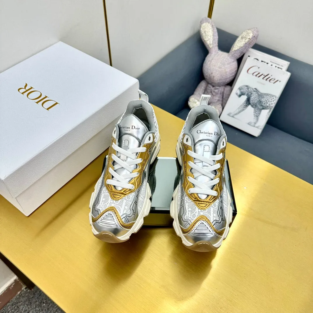 CD Chrono Sneaker 40mm In Gold Mesh Fabric  994578
