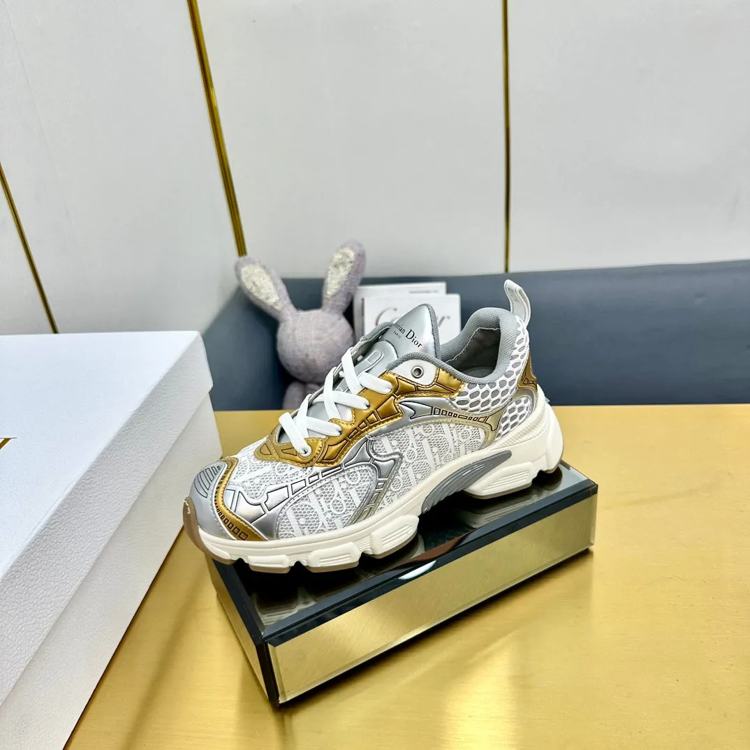 CD Chrono Sneaker 40mm In Gold Mesh Fabric  994578