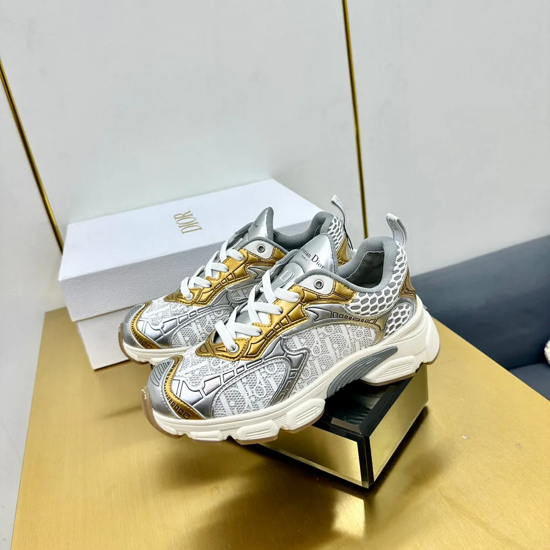 CD Chrono Sneaker 40mm In Gold Mesh Fabric  994578