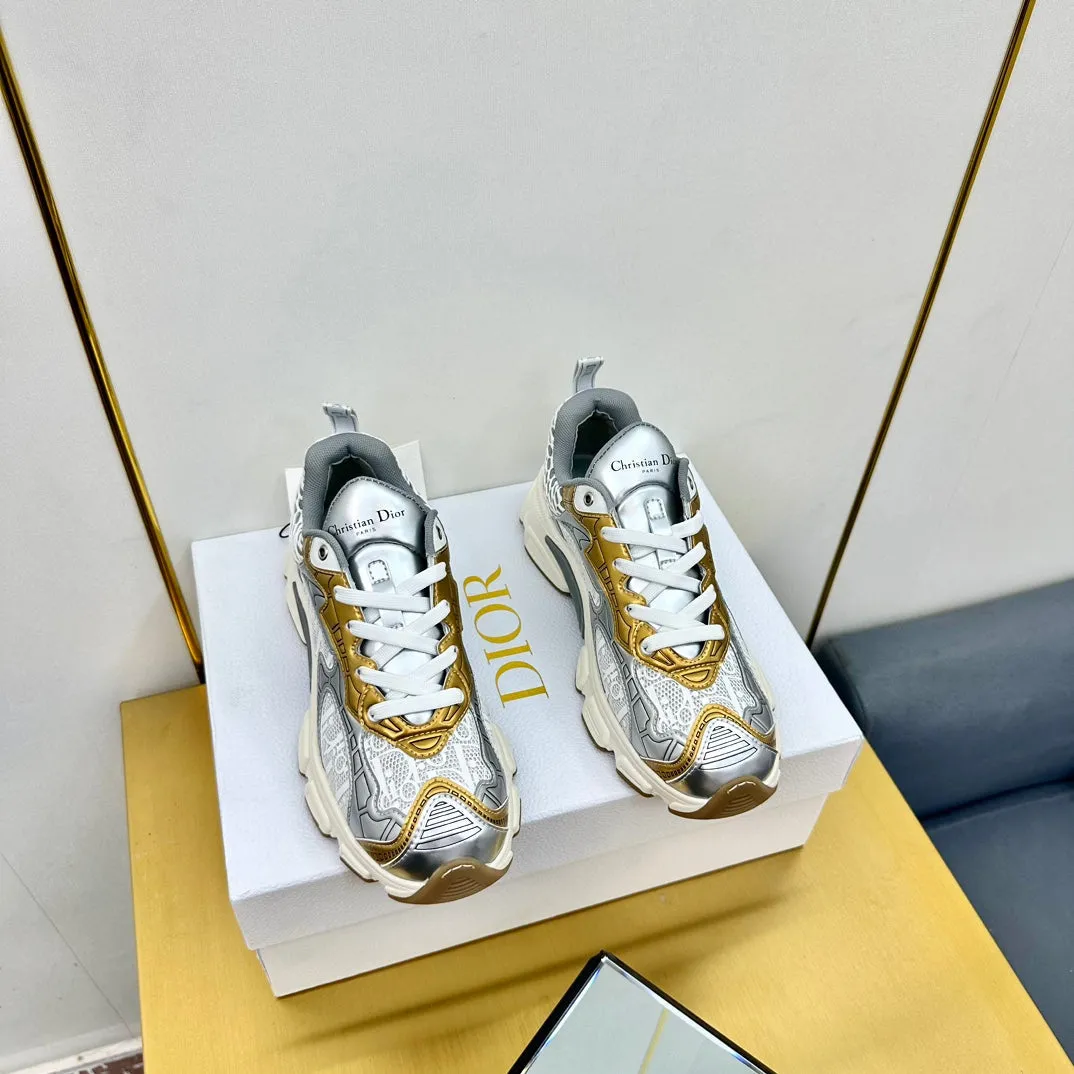 CD Chrono Sneaker 40mm In Gold Mesh Fabric  994578