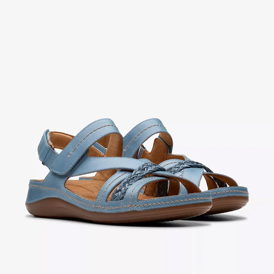 Clarks Women's Cecily Strap Blue Combi 26181424