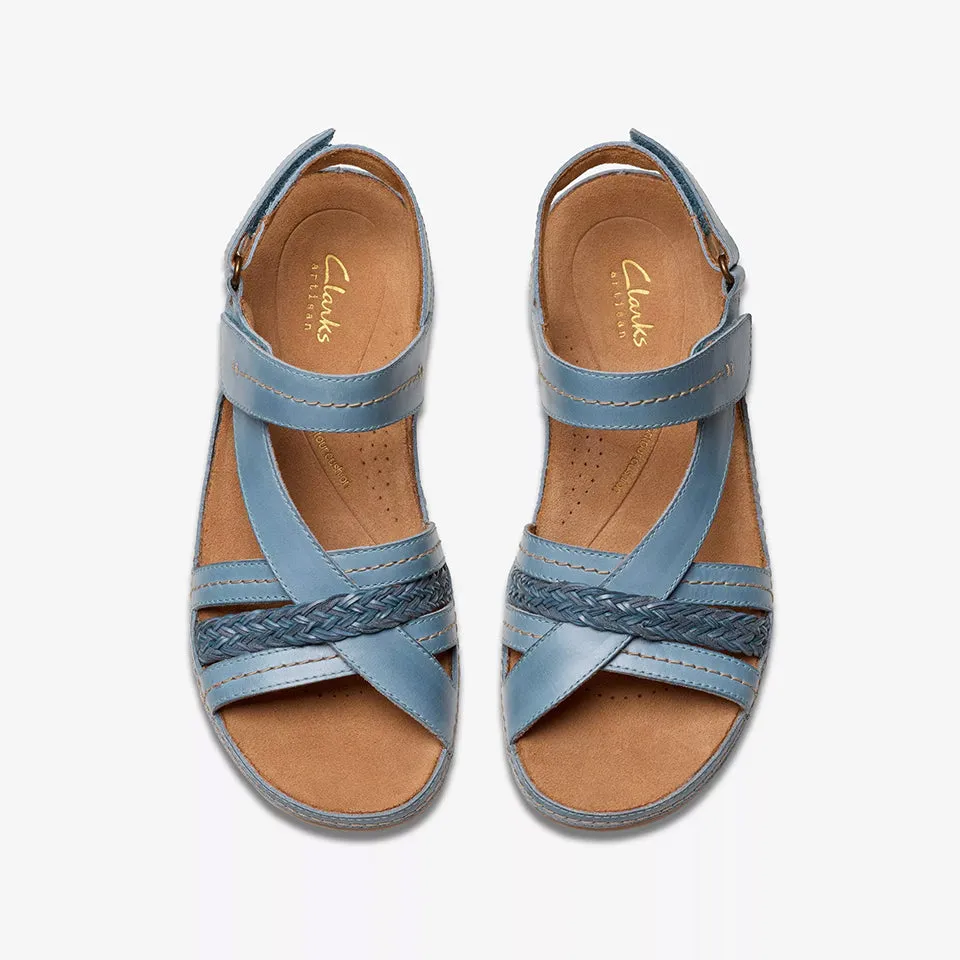 Clarks Women's Cecily Strap Blue Combi 26181424