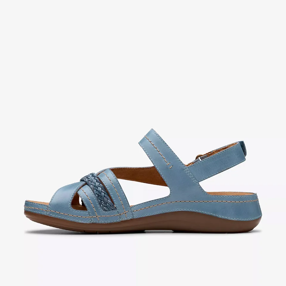 Clarks Women's Cecily Strap Blue Combi 26181424