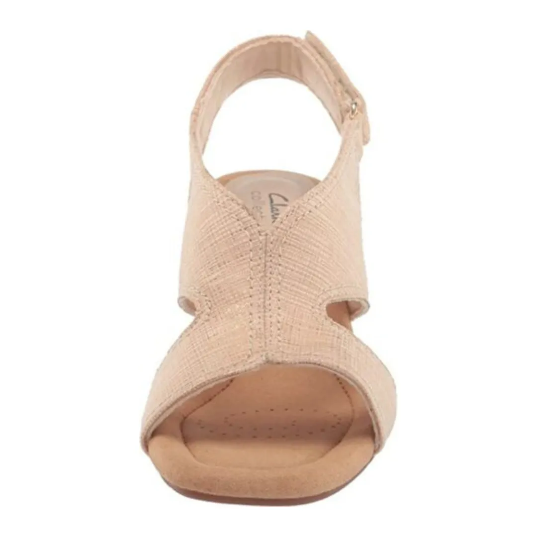 Clarks Women's Kyarra Aster Black Leather | Sand Metallic