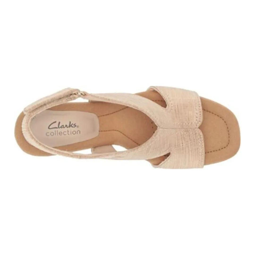 Clarks Women's Kyarra Aster Black Leather | Sand Metallic
