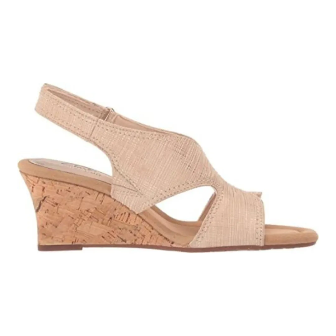 Clarks Women's Kyarra Aster Black Leather | Sand Metallic