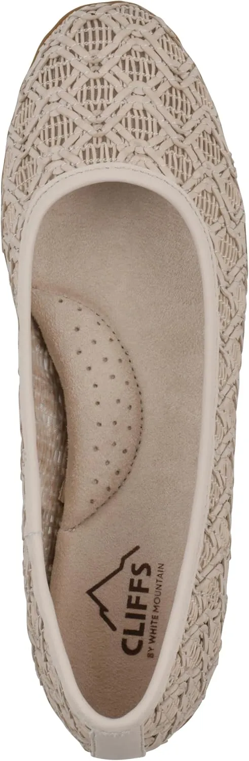 CLIFFS BY WHITE MOUNTAIN Women's Cariann Woven Ballet Flat