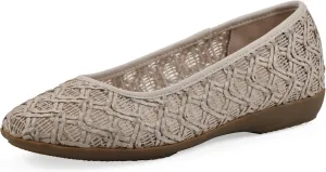 CLIFFS BY WHITE MOUNTAIN Women's Cariann Woven Ballet Flat