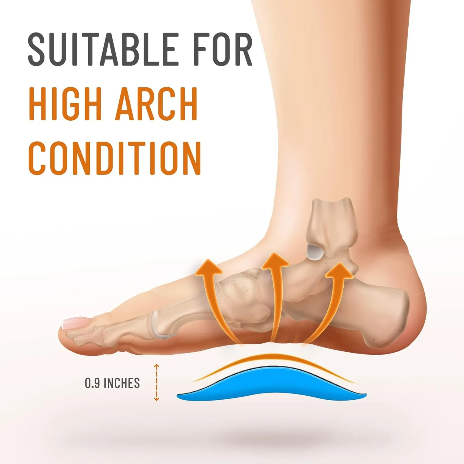 Copper Arch Support with Pad - 2 Plantar Fasciitis Compression Half Socks/Sleeves Relief for Women and Men