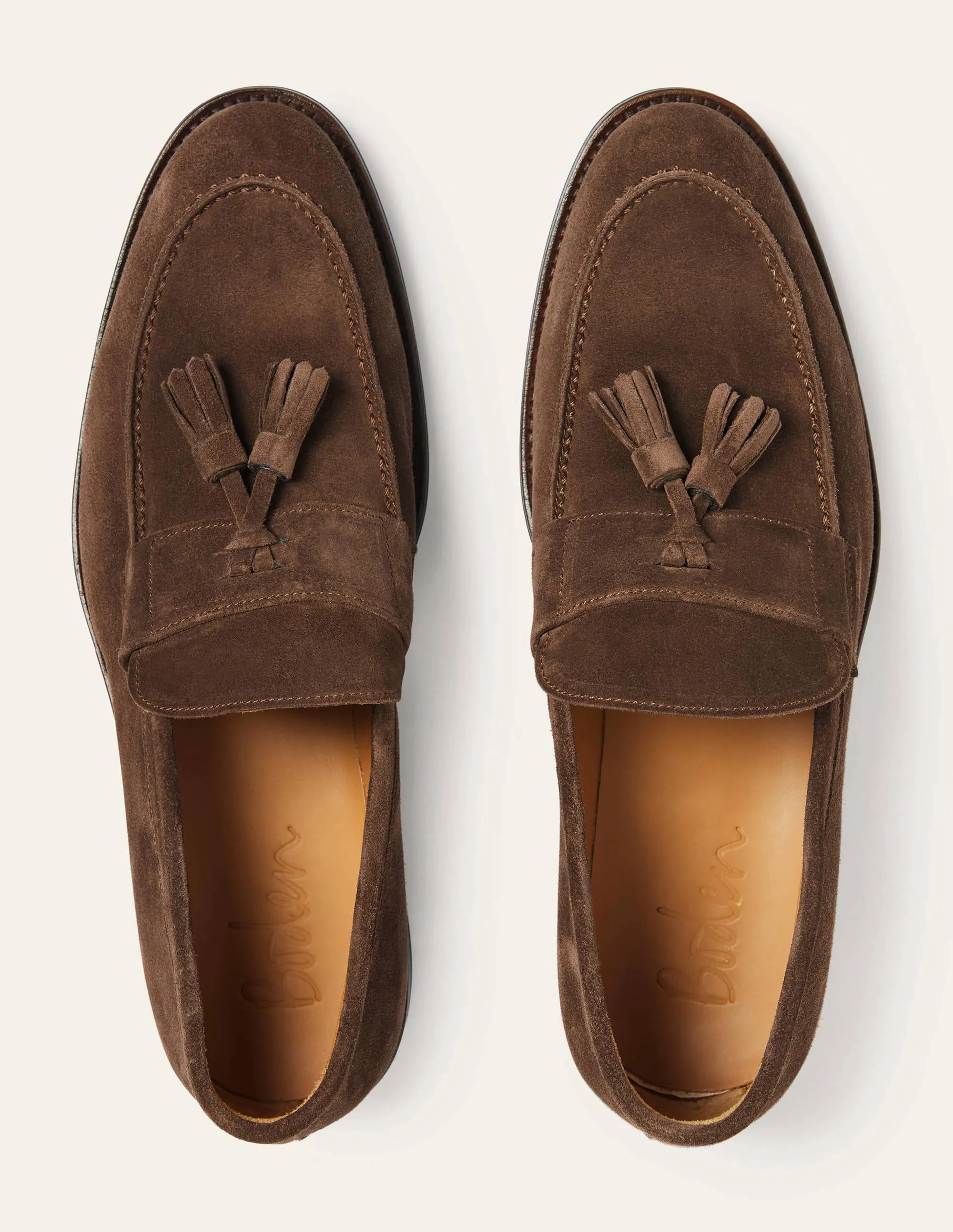 Corby Loafer-Braunes Veloursleder