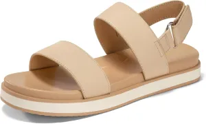 Coutgo Womens Flat Sandals Comfortable Arch Support Adjustable Double Strap Lightweight Summer Platform Sandals