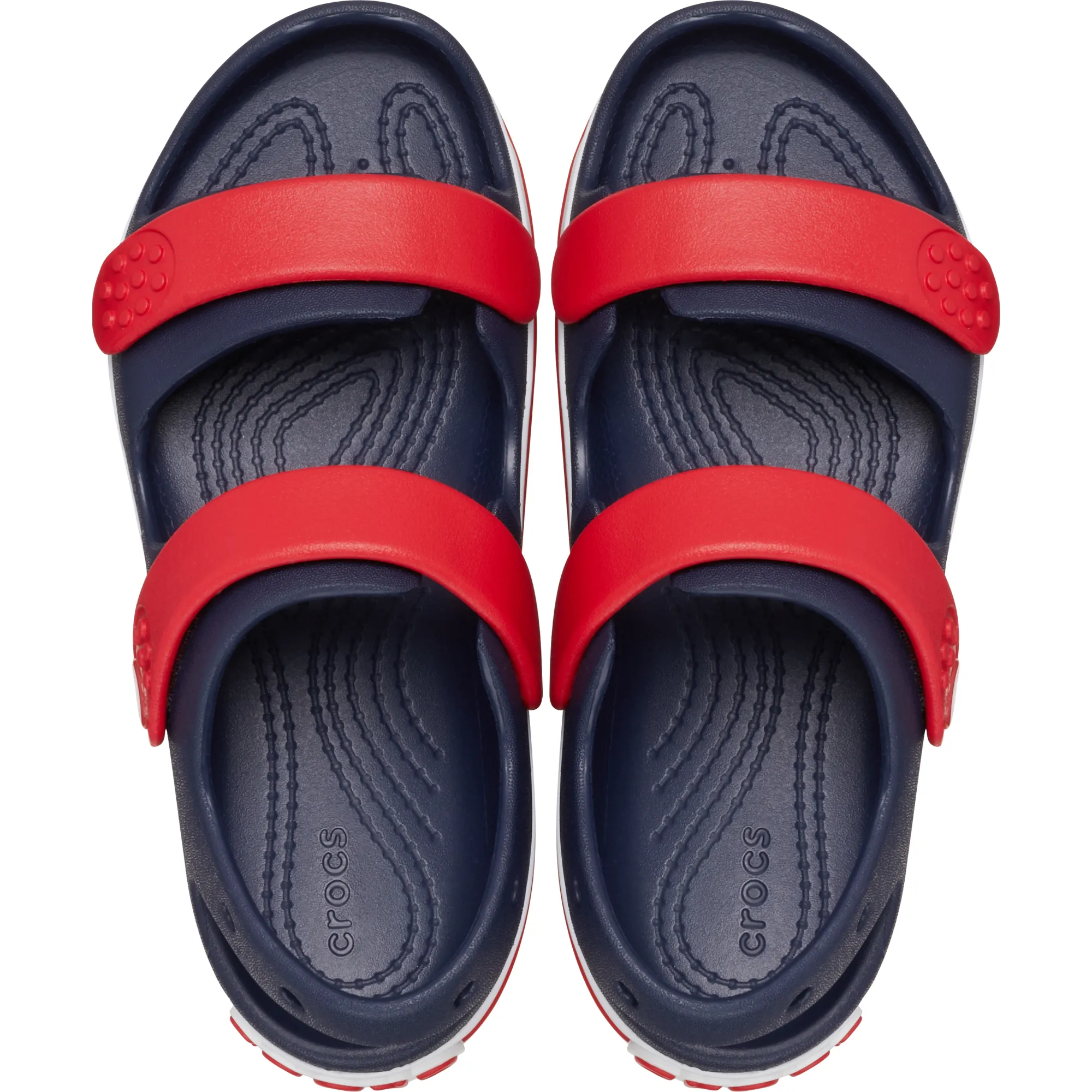 Crocs Crocband Cruiser Sandal - Junior (Navy/Varsity Red)(Sizes C11-J4)