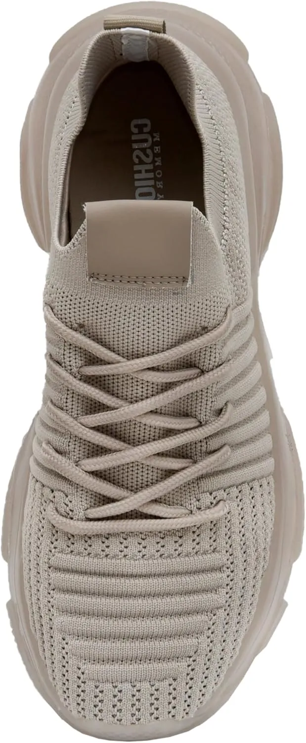 CUSHIONAIRE Women's Apolo Knit Sneaker  Memory Foam