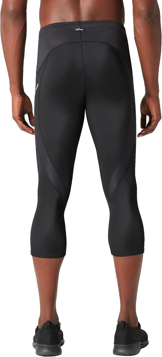 CW-X Men's Stabilyx Joint Support 3/4 Compression Tight, Capri Pants for Running and Recovery