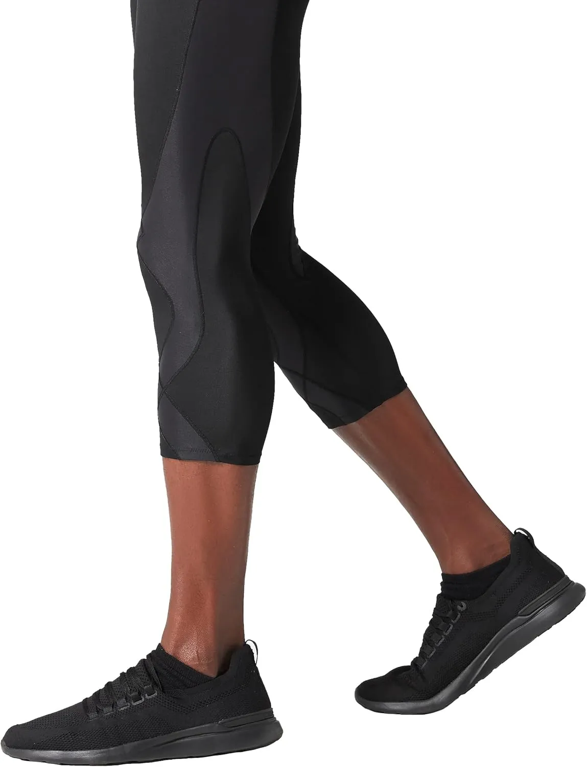 CW-X Men's Stabilyx Joint Support 3/4 Compression Tight, Capri Pants for Running and Recovery