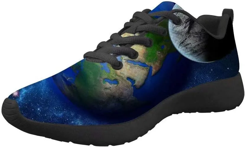Dellukee Walking Running Shoes Unisex Black Earth Casual Sport Wide Width Fashion Sneakers
