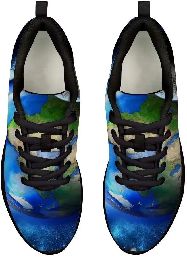 Dellukee Walking Running Shoes Unisex Black Earth Casual Sport Wide Width Fashion Sneakers