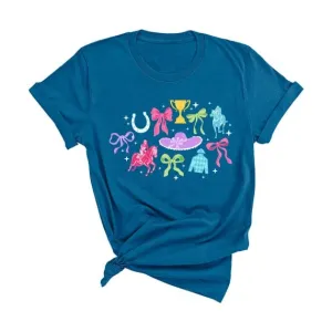 Derby Days Graphic Tee – Deep Teal Bella   Canvas T-Shirt