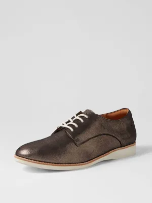 Derby Distressed Pewter Shoes